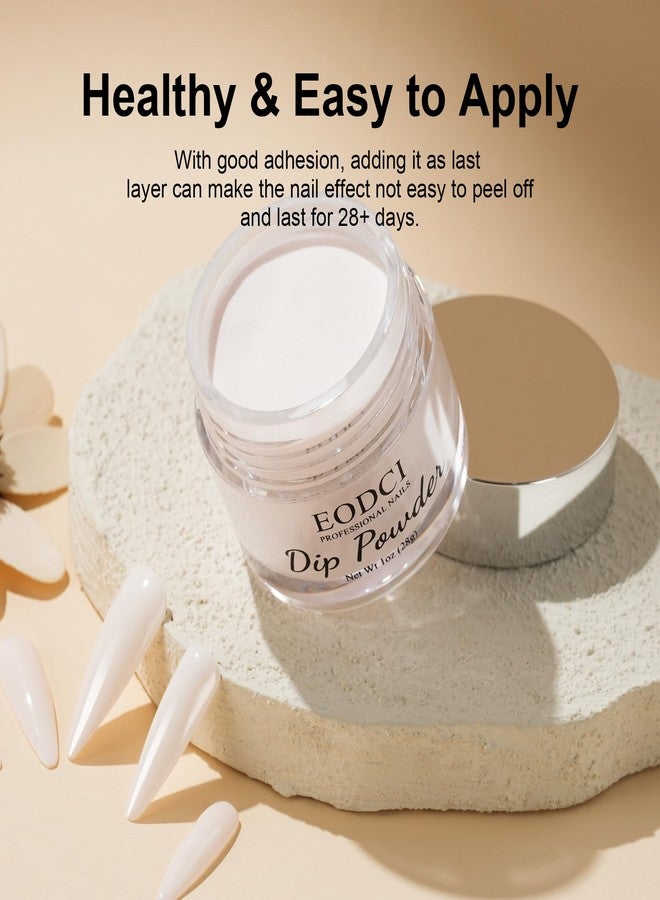 EODCI Milk White Dip Powder Color, Nail Dipping Powder French Powder Pro Collection System Nail Art Starter Manicure Salon DIY at Home, Odor-Free&Long-Lasting, No Needed Nail Lamp Curing, 1 Oz - Image 2